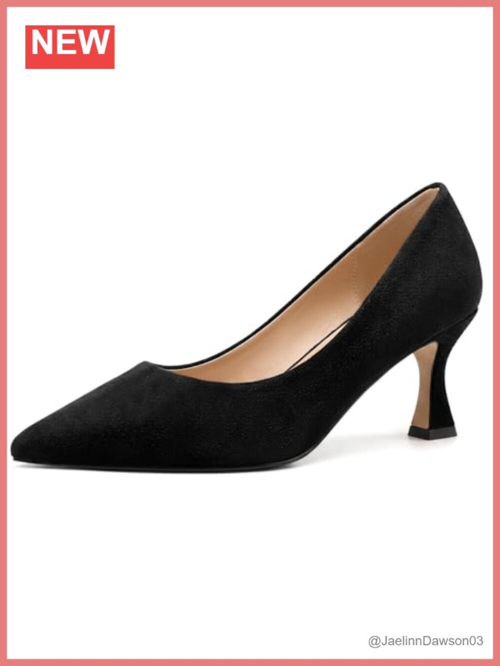 Women's Suede Pointed Toe Pumps 2.5" Heel Slip On Comfortable Wedding Party